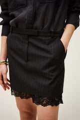 Lace Tailored Mini Skirt Cassie Blue