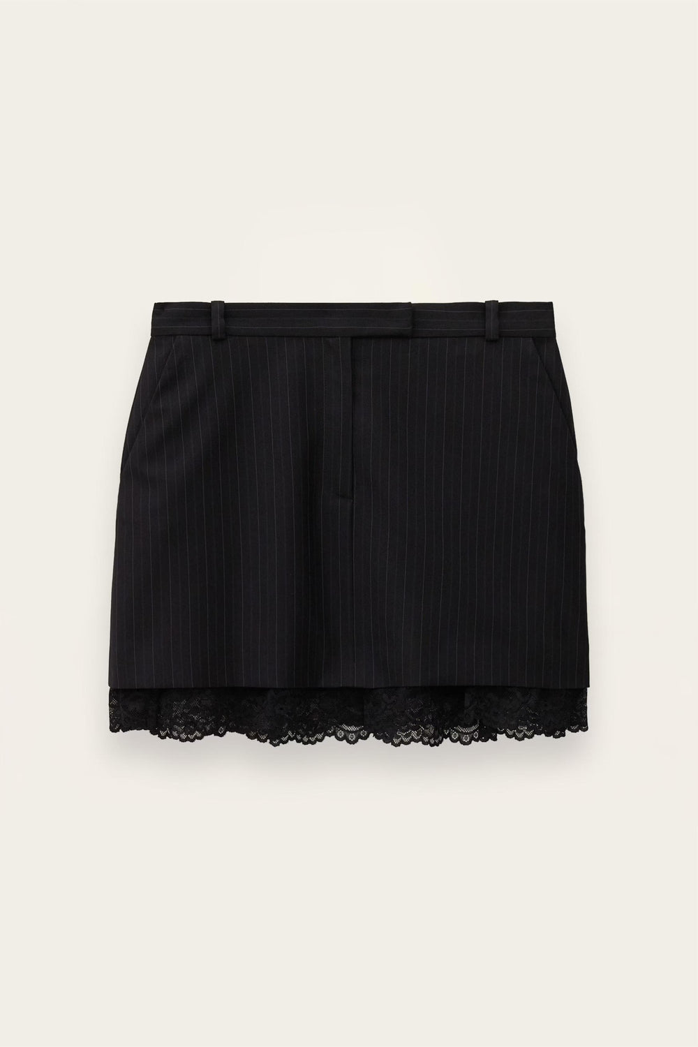 Lace Tailored Mini Skirt Cassie Blue