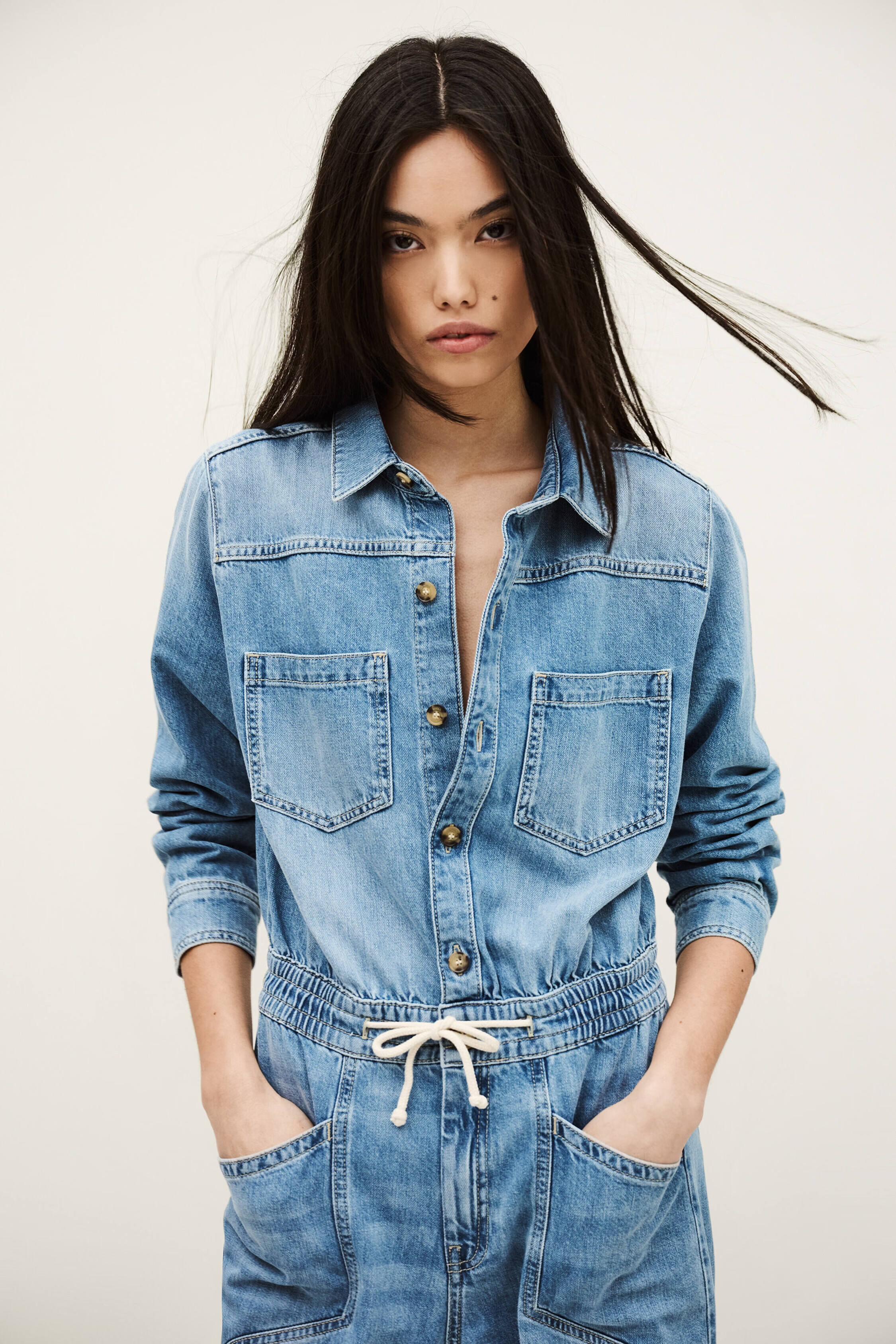 Denim Cargo Jumpsuit Myrella Blue
