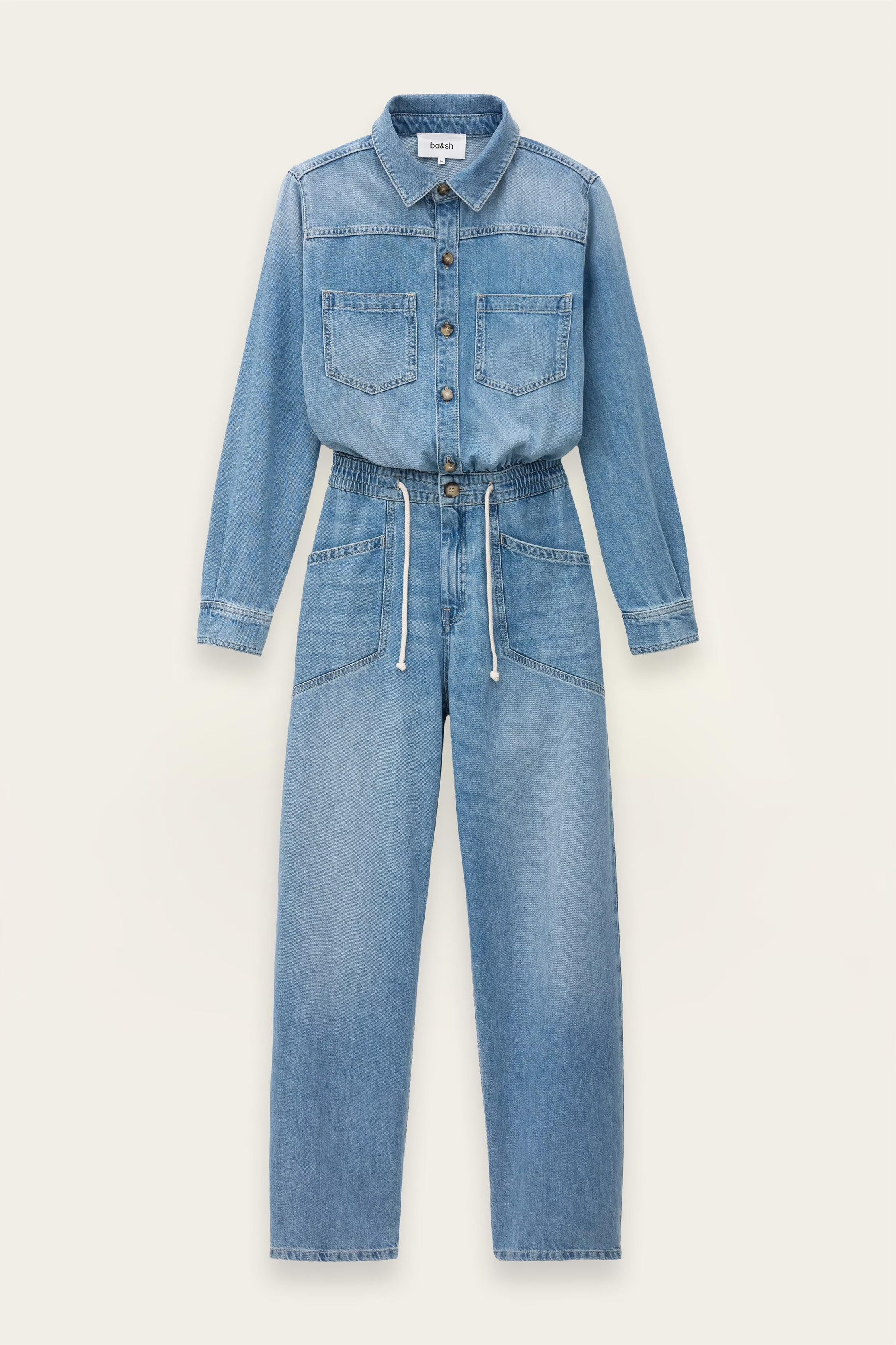 Denim Cargo Jumpsuit Myrella Blue