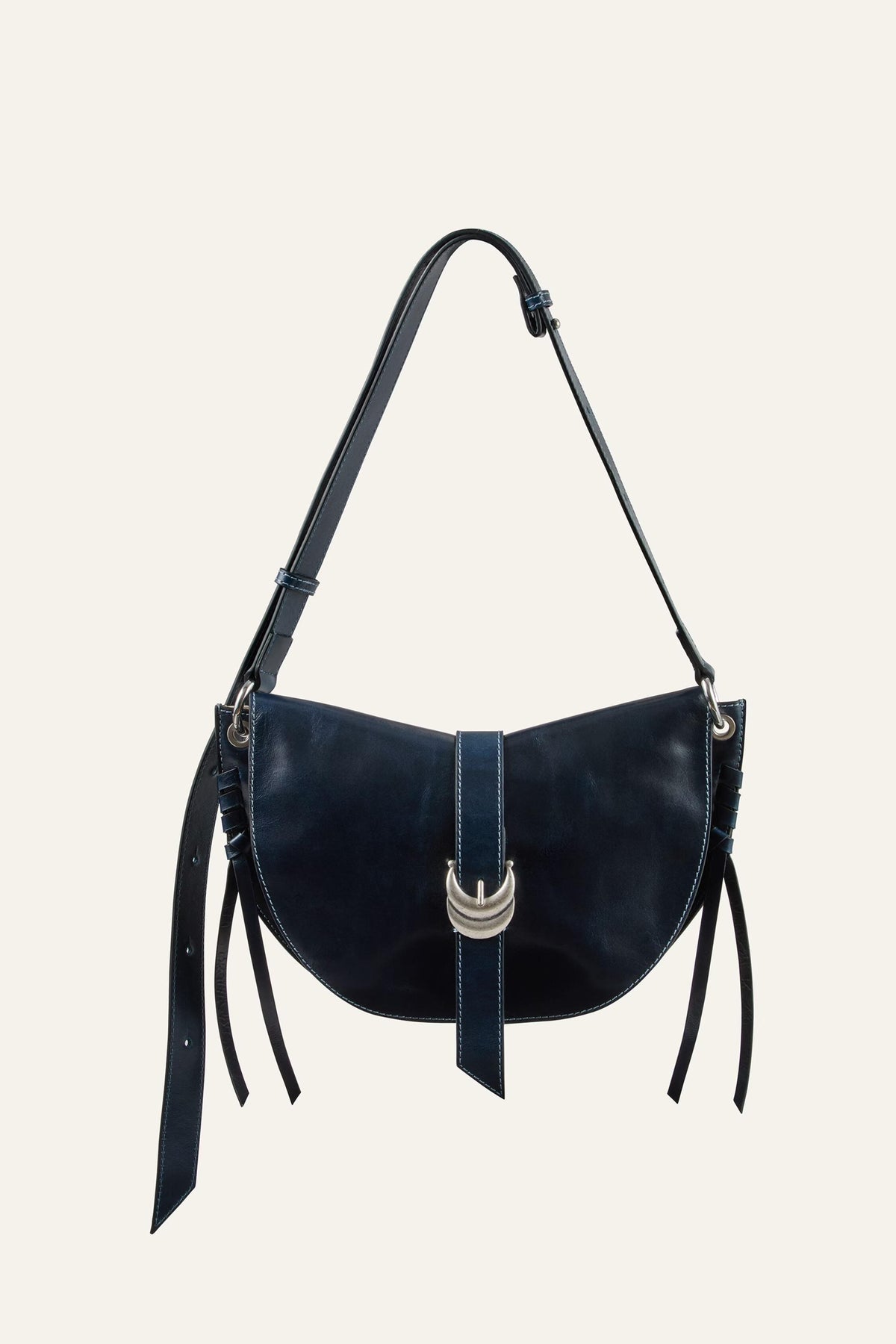 Leather Saddle Bag Youyou Blue