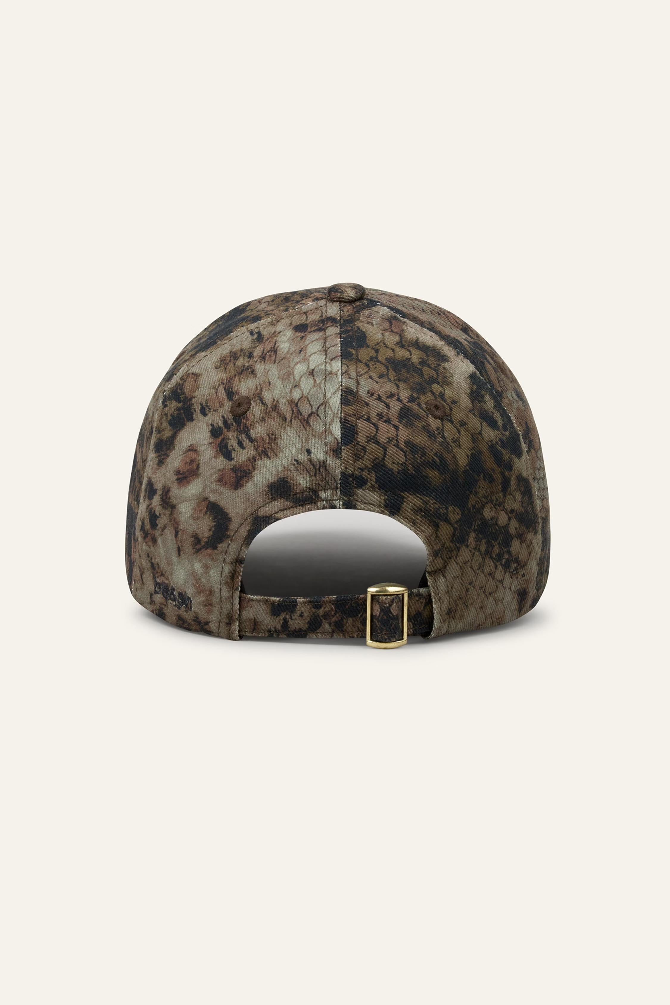Patterned Cotton Baseball Cap Honi Green