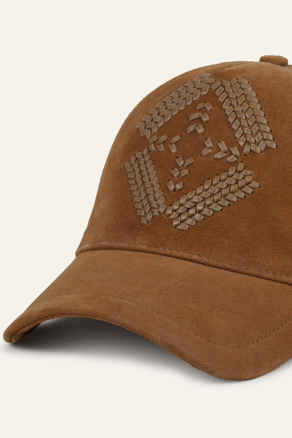 Leather Baseball Cap Harsha Brown