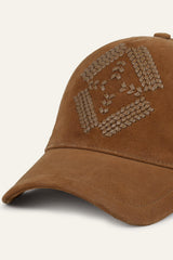 Leather Baseball Cap Harsha Brown