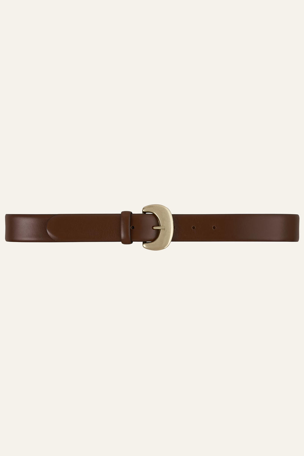 Leather Belt Brad Brown