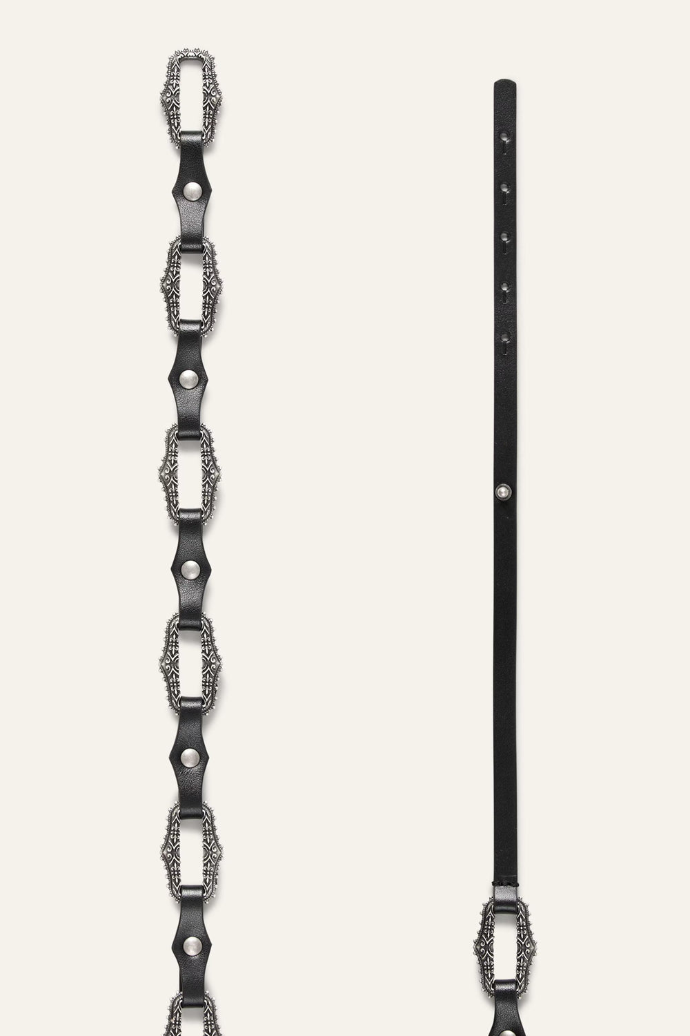 Leather Statement Belt Baptiste Black
