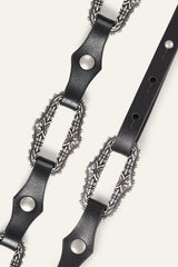 Leather Statement Belt Baptiste Black