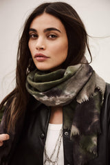 Wool And Silk Scarf Sofia Green
