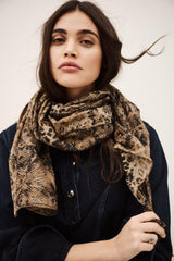 Animal Print Patterned Scarf Sara Green