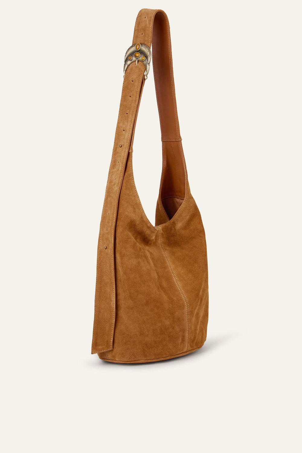 Leather Bucket Bag Youyou Brown