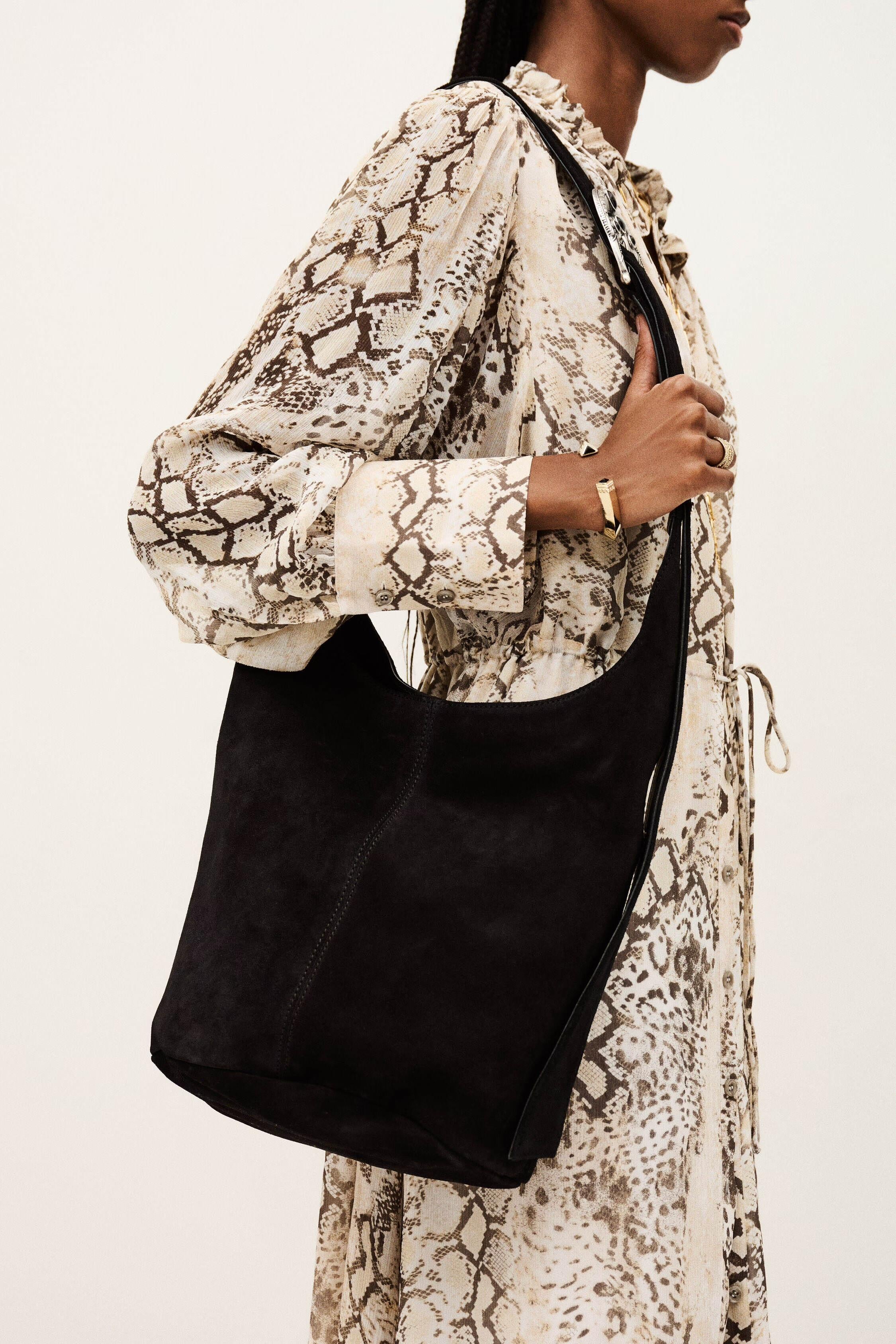 Leather Bucket Bag Youyou Black