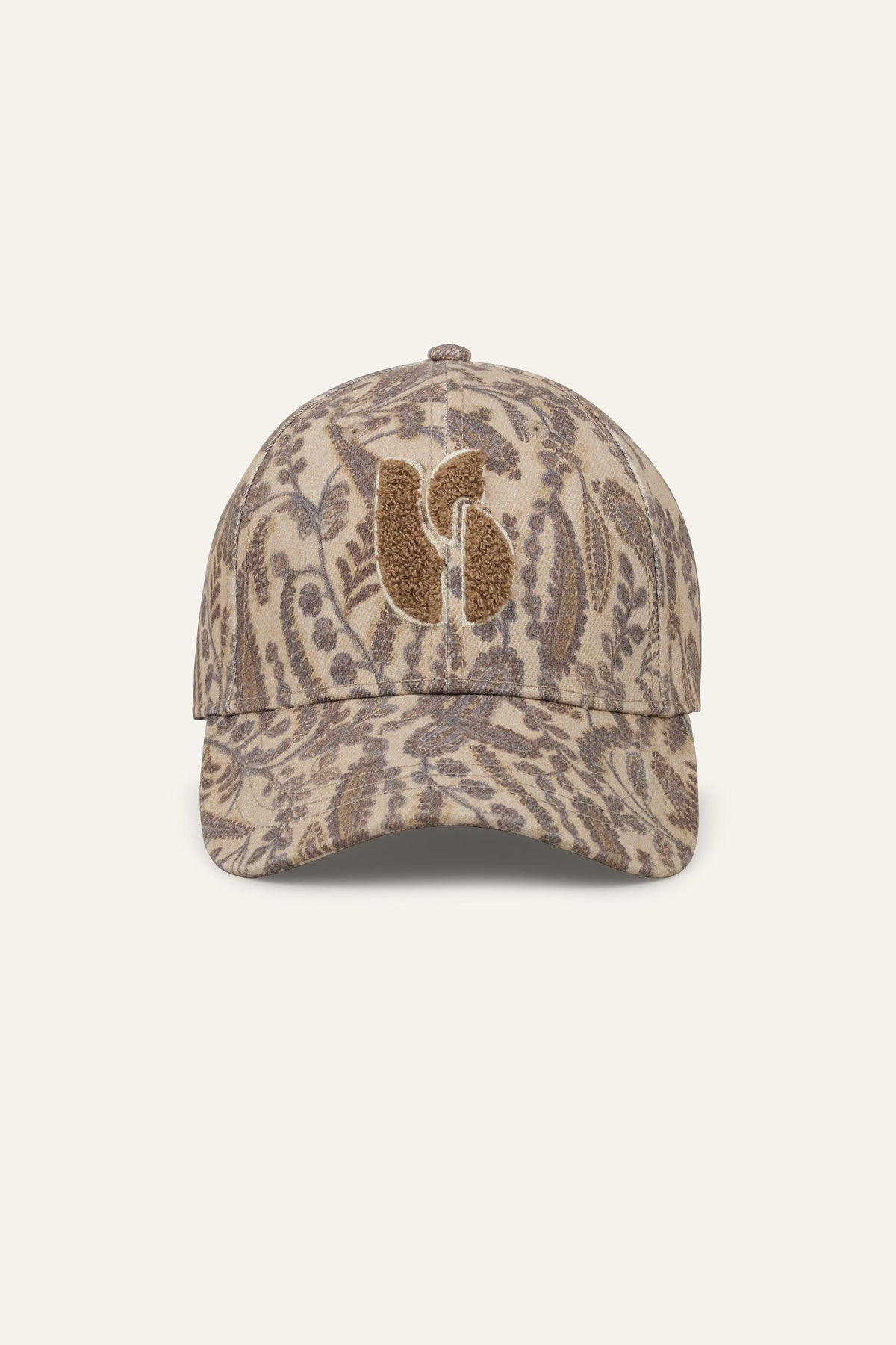 Patterned Cotton Baseball Cap Hari Off-White