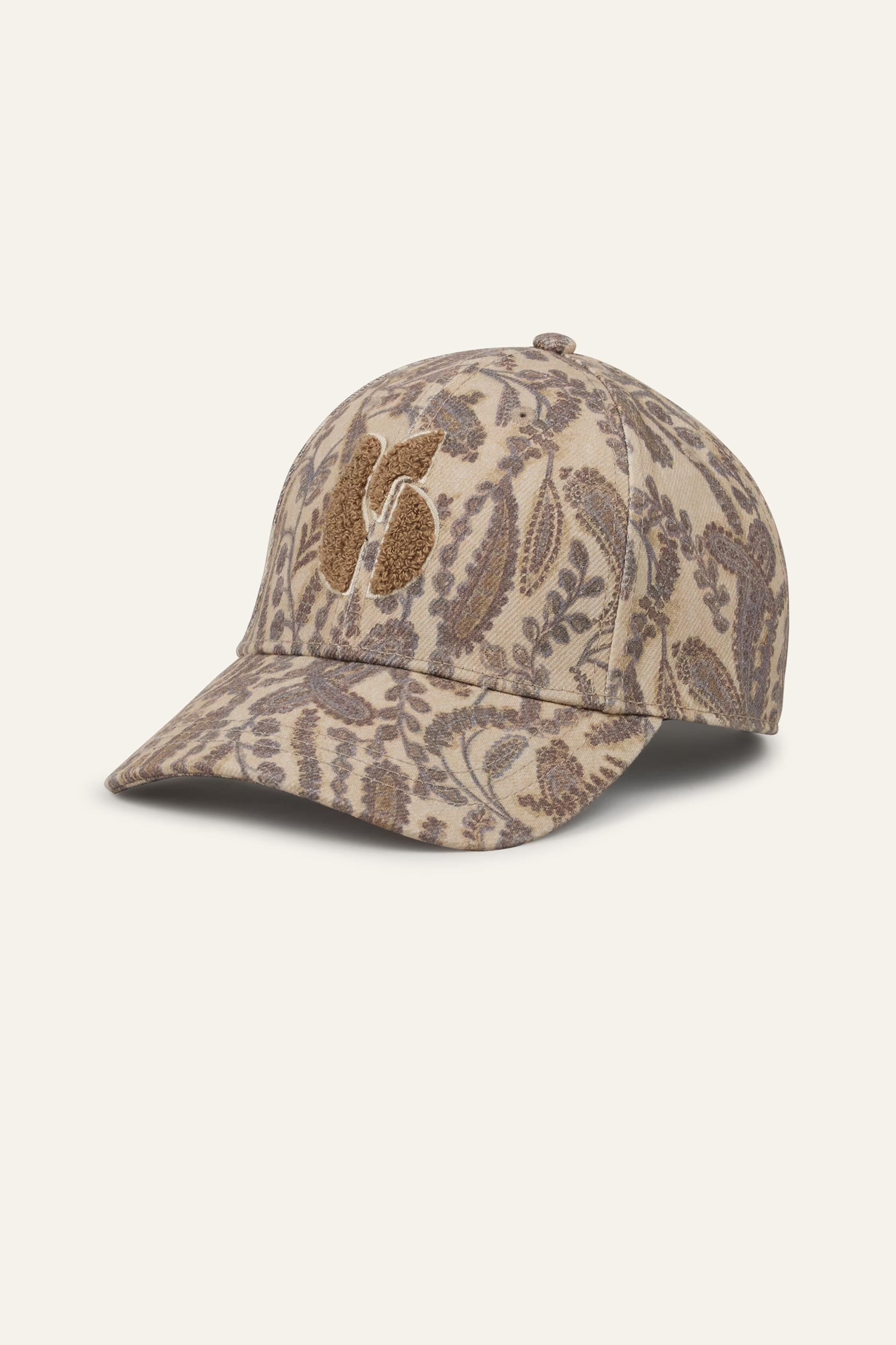 Patterned Cotton Baseball Cap Hari Off-White