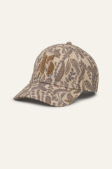 Patterned Cotton Baseball Cap Hari Off-White