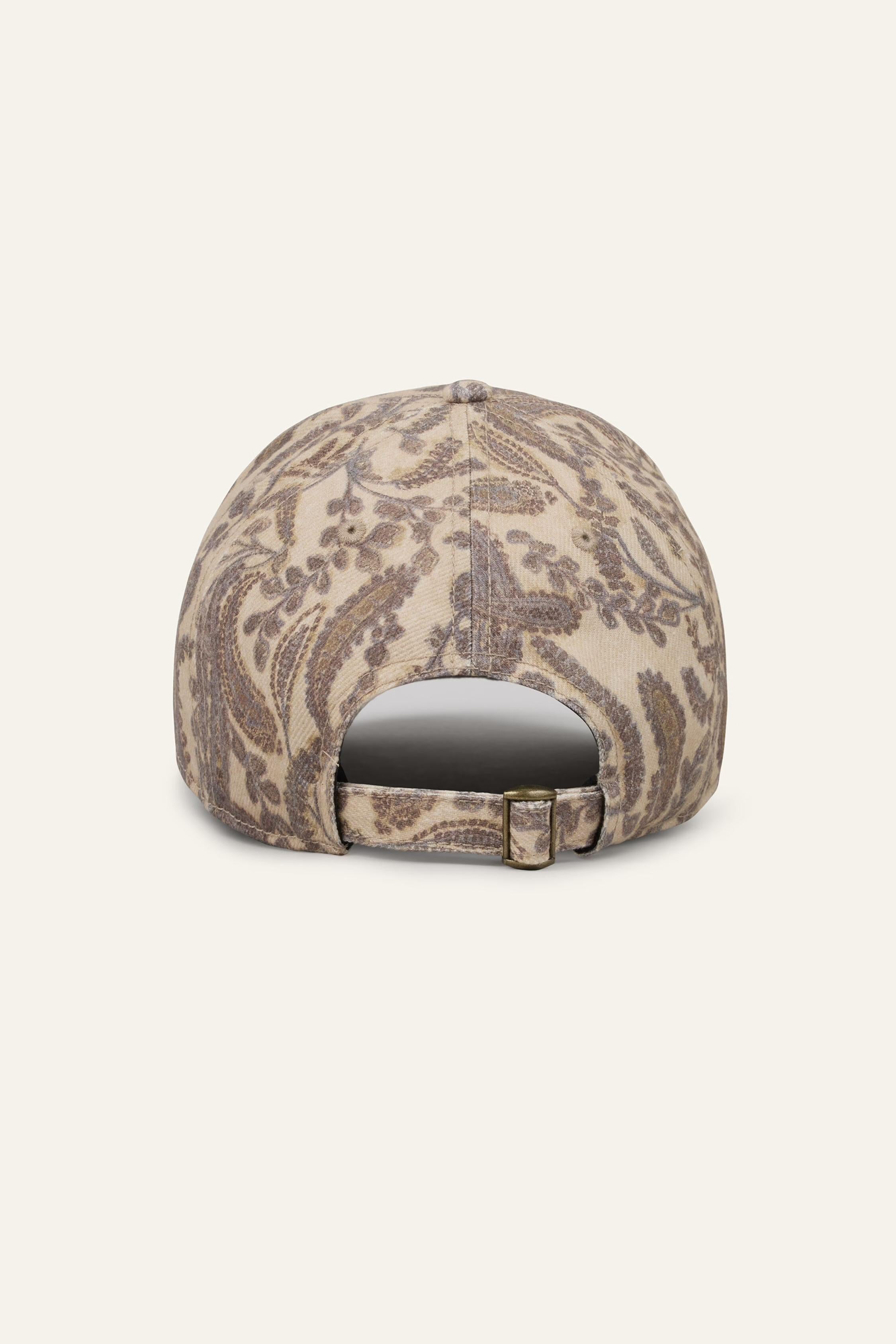 Patterned Cotton Baseball Cap Hari Off-White