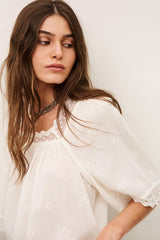 Embroidered Lace Top Parly Off-White