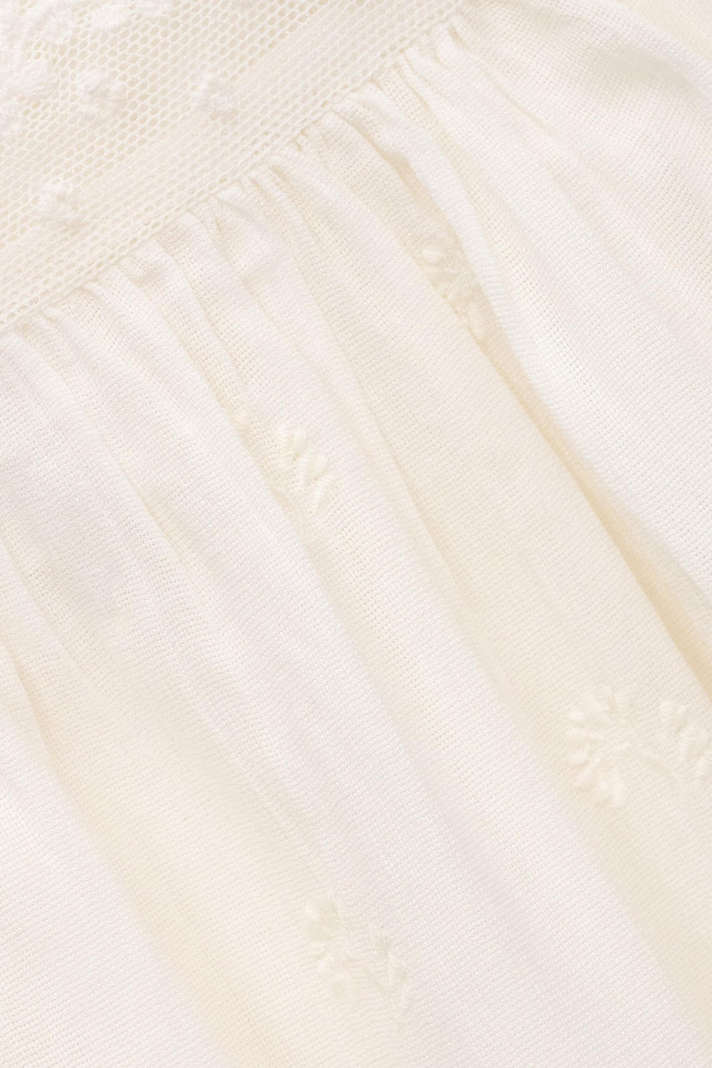 Embroidered Lace Top Parly Off-White