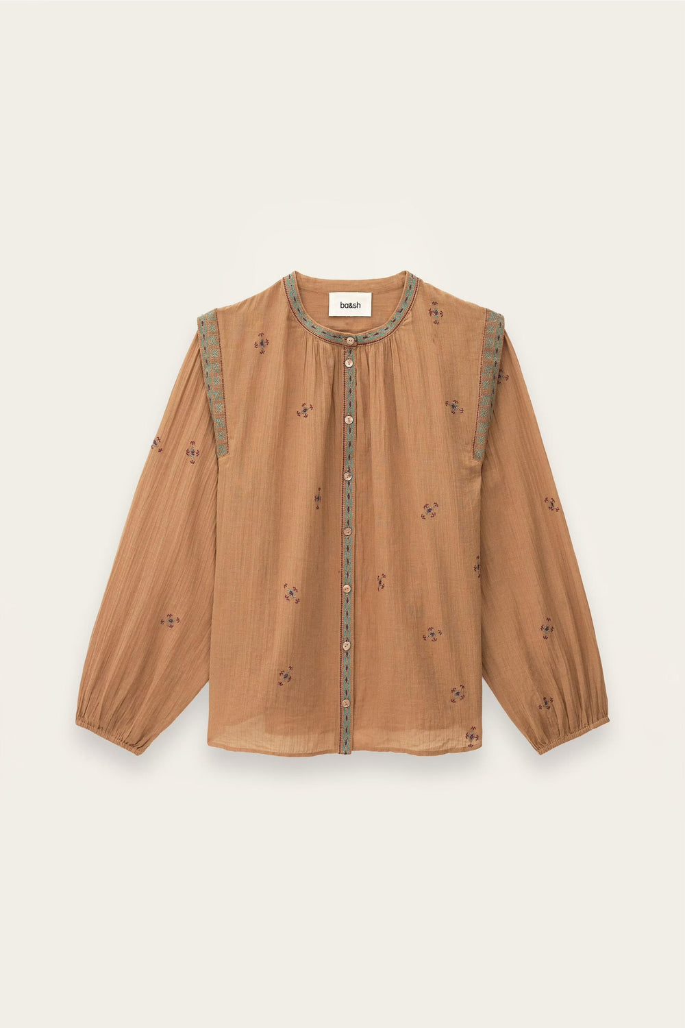 Embroidered Shirt Dalila Beige