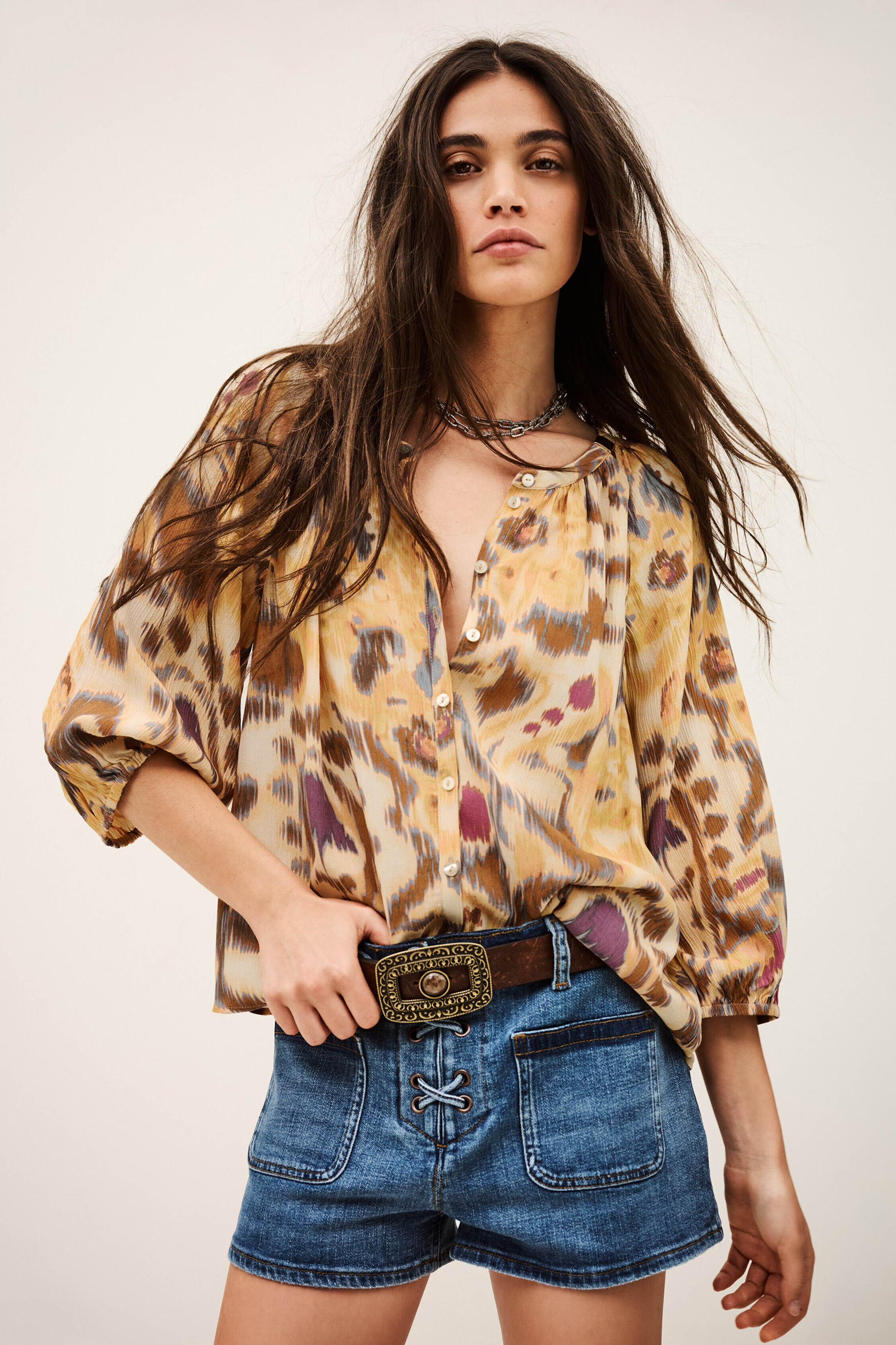Patterned Shirt Maelle Yellow