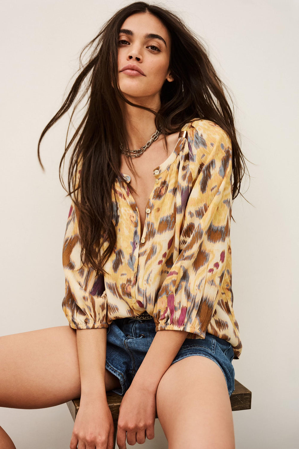 Patterned Shirt Maelle Yellow