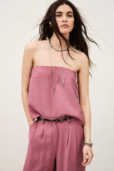 Strapless Bustier Top Deborah Pink