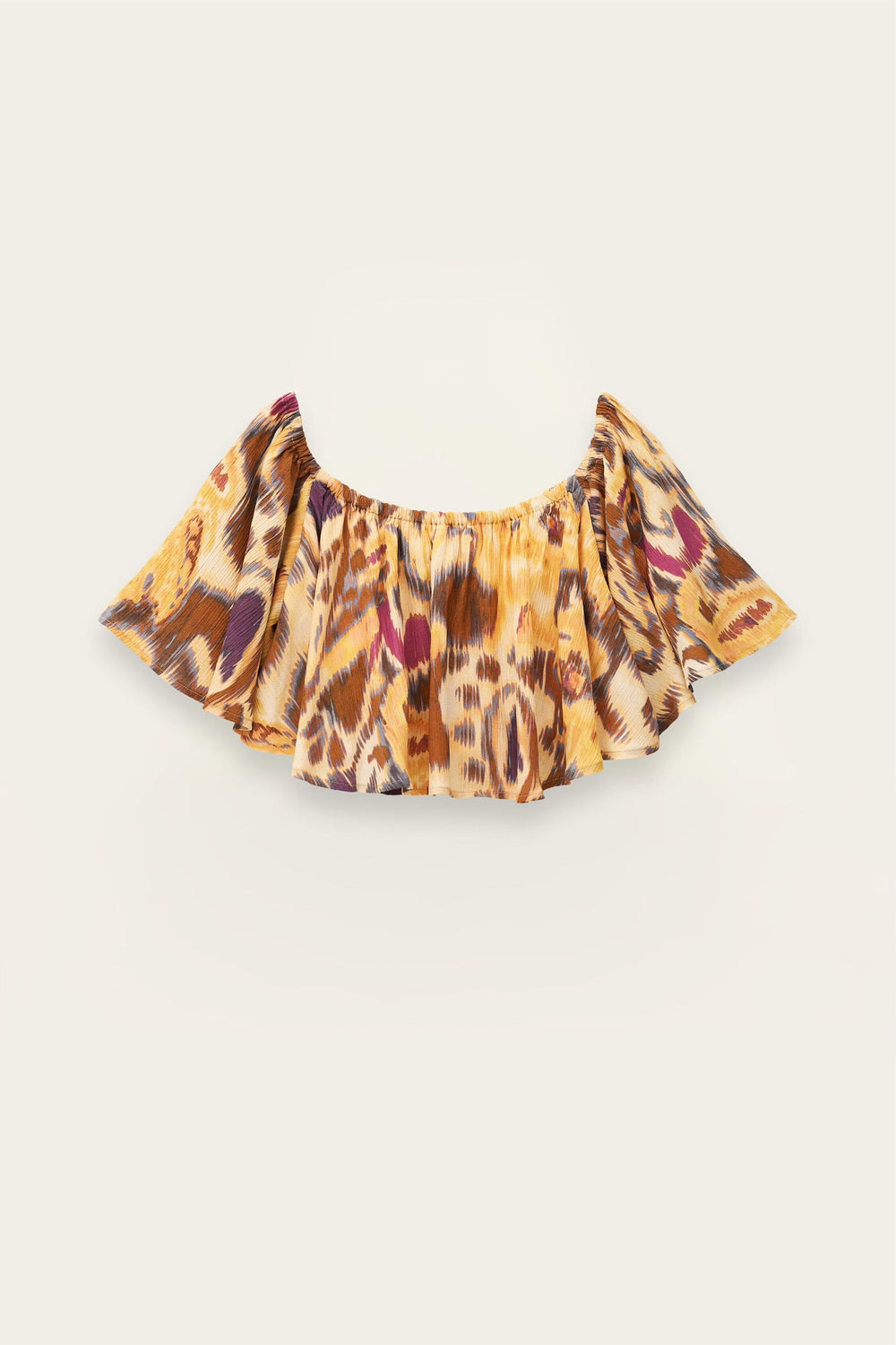 Strapless Ruffled Top Manthea Yellow