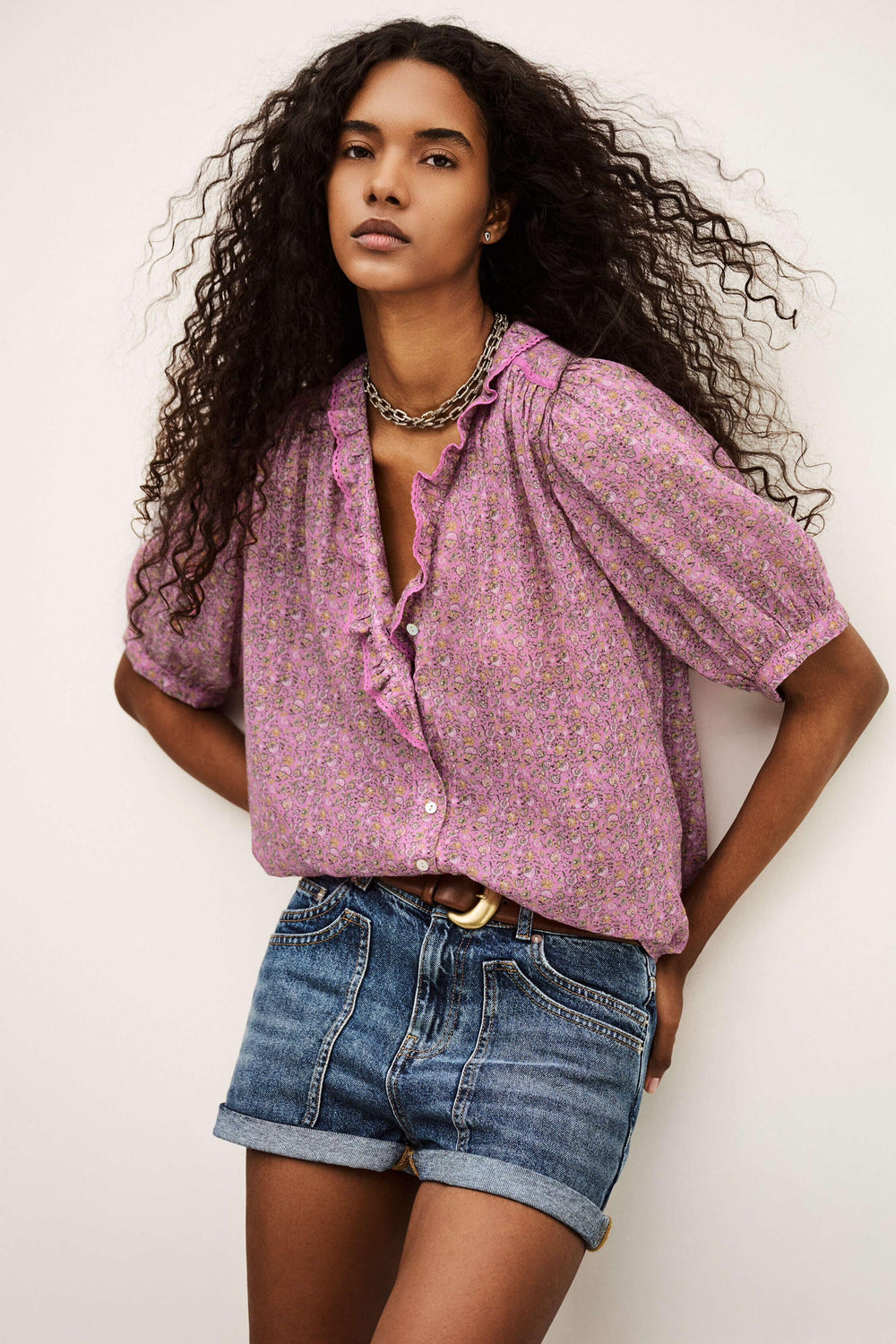 Patterned Shirt Physalys Pink
