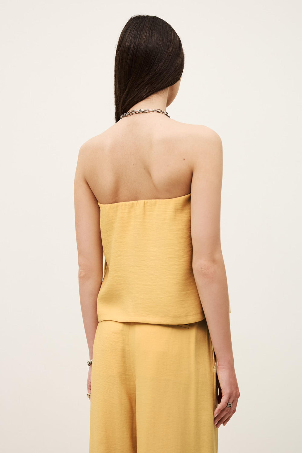 Strapless Bustier Top Deborah Yellow
