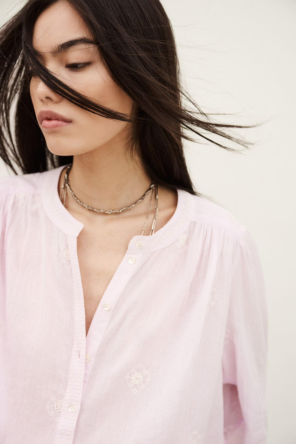Oversized Cotton Blouse Duha Purple