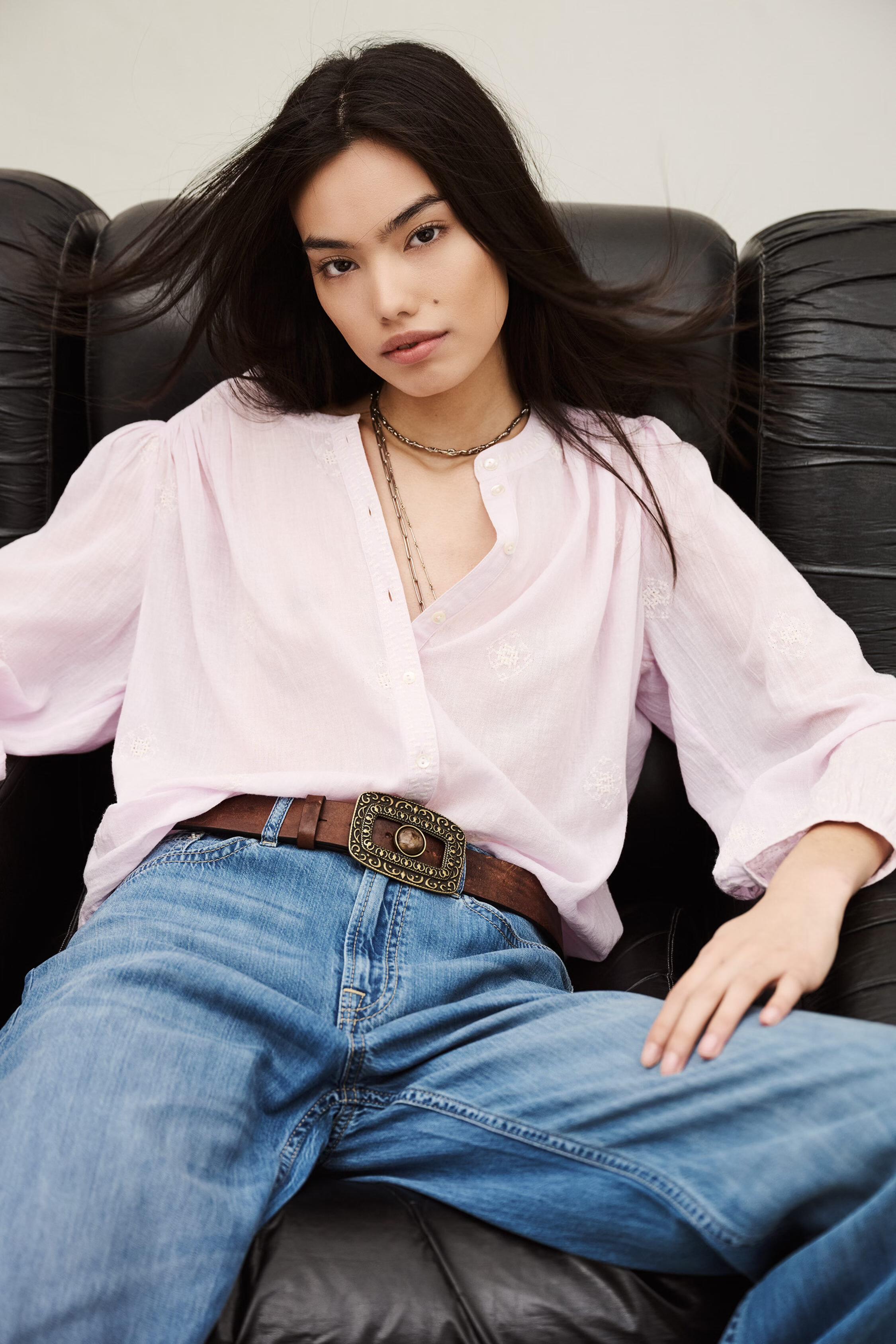 Oversized Cotton Blouse Duha Purple