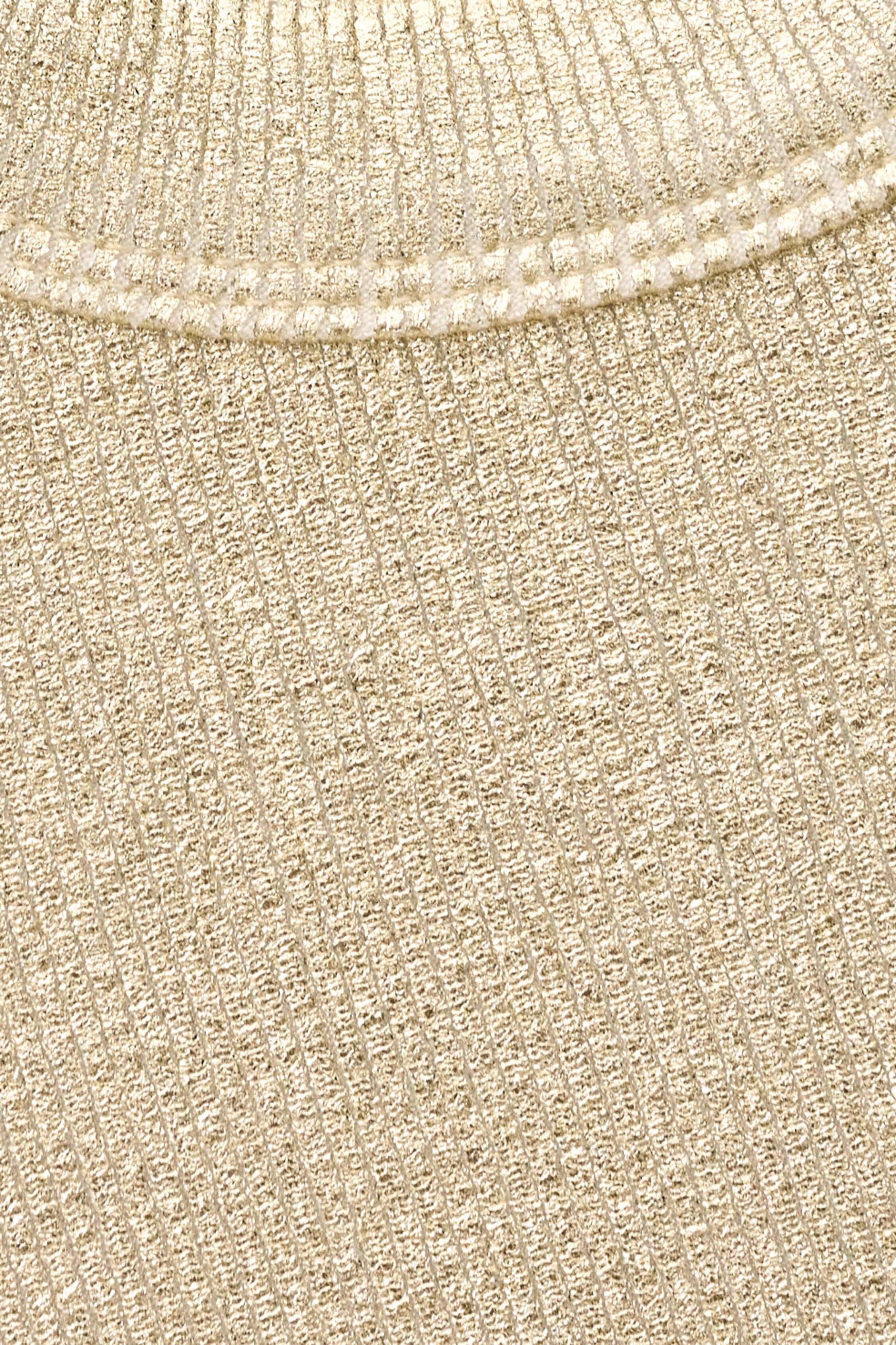 Ribbed Lurex Effect Tank Top Shadey Gold