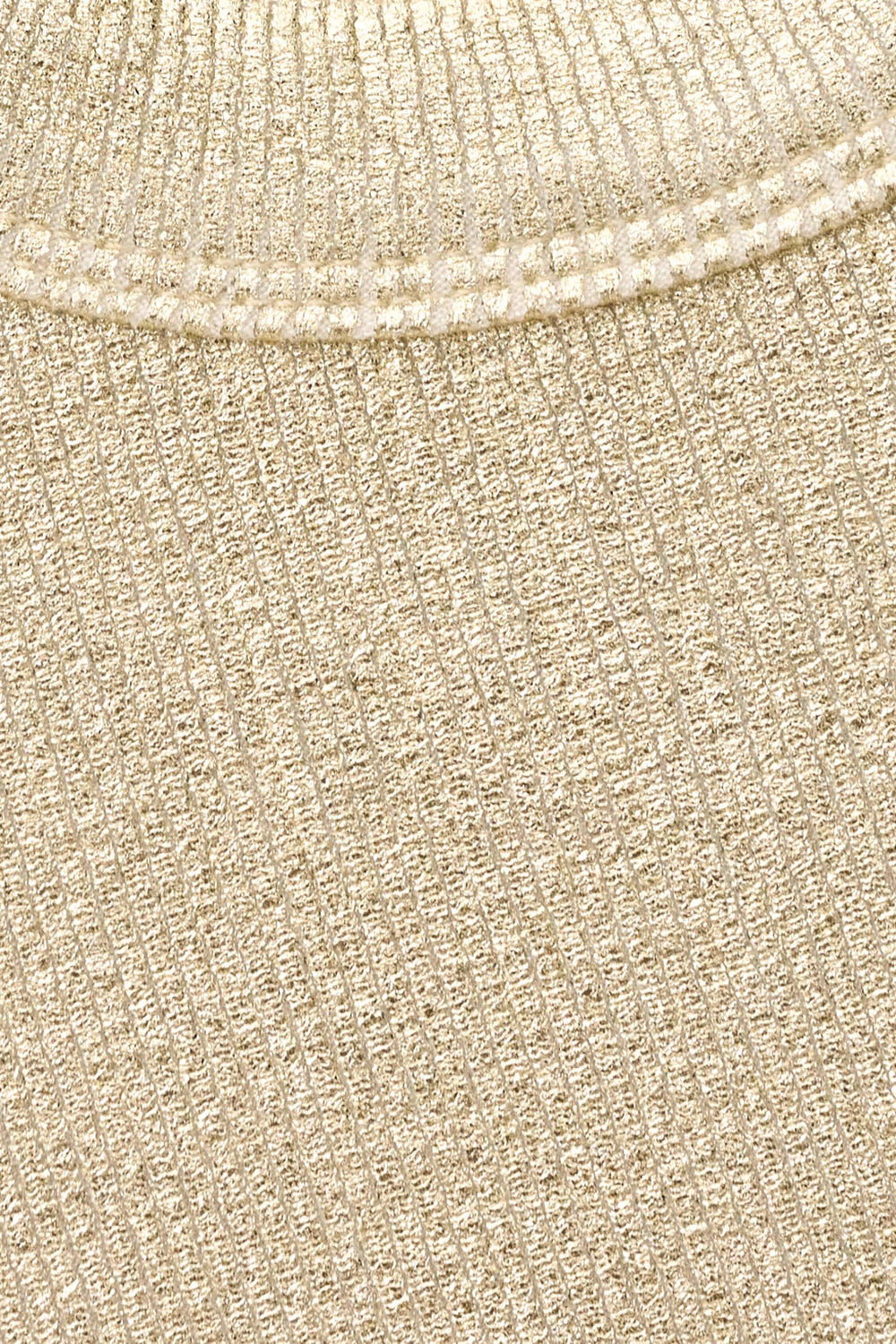 Ribbed Lurex Effect Tank Top Shadey Gold