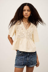 Short-Sleeved Blouse Salvi Off-White