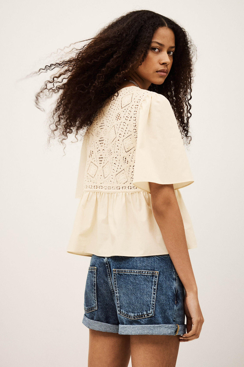 Short-Sleeved Blouse Salvi Off-White