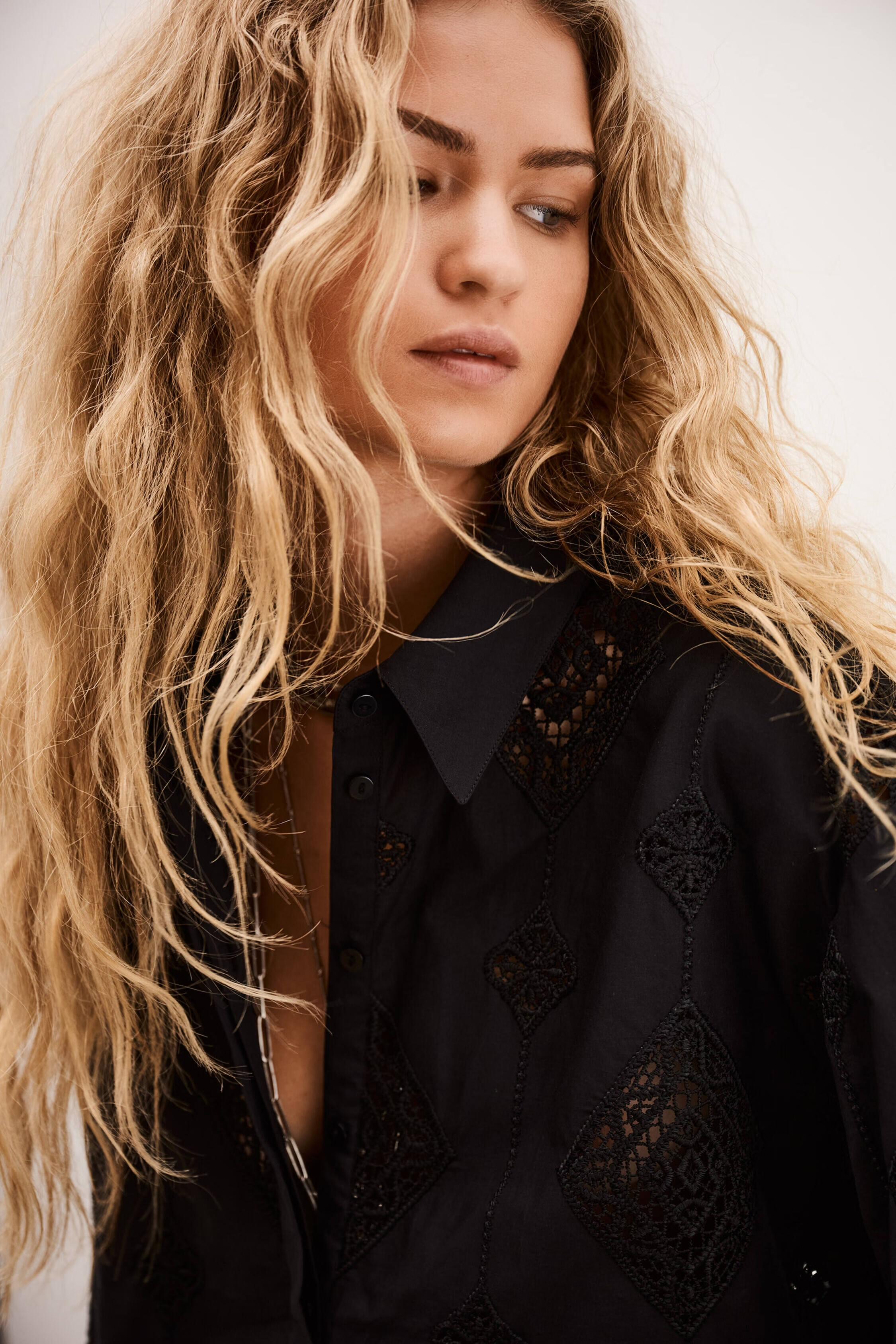 3/4-Sleeved Shirt Muriel Black