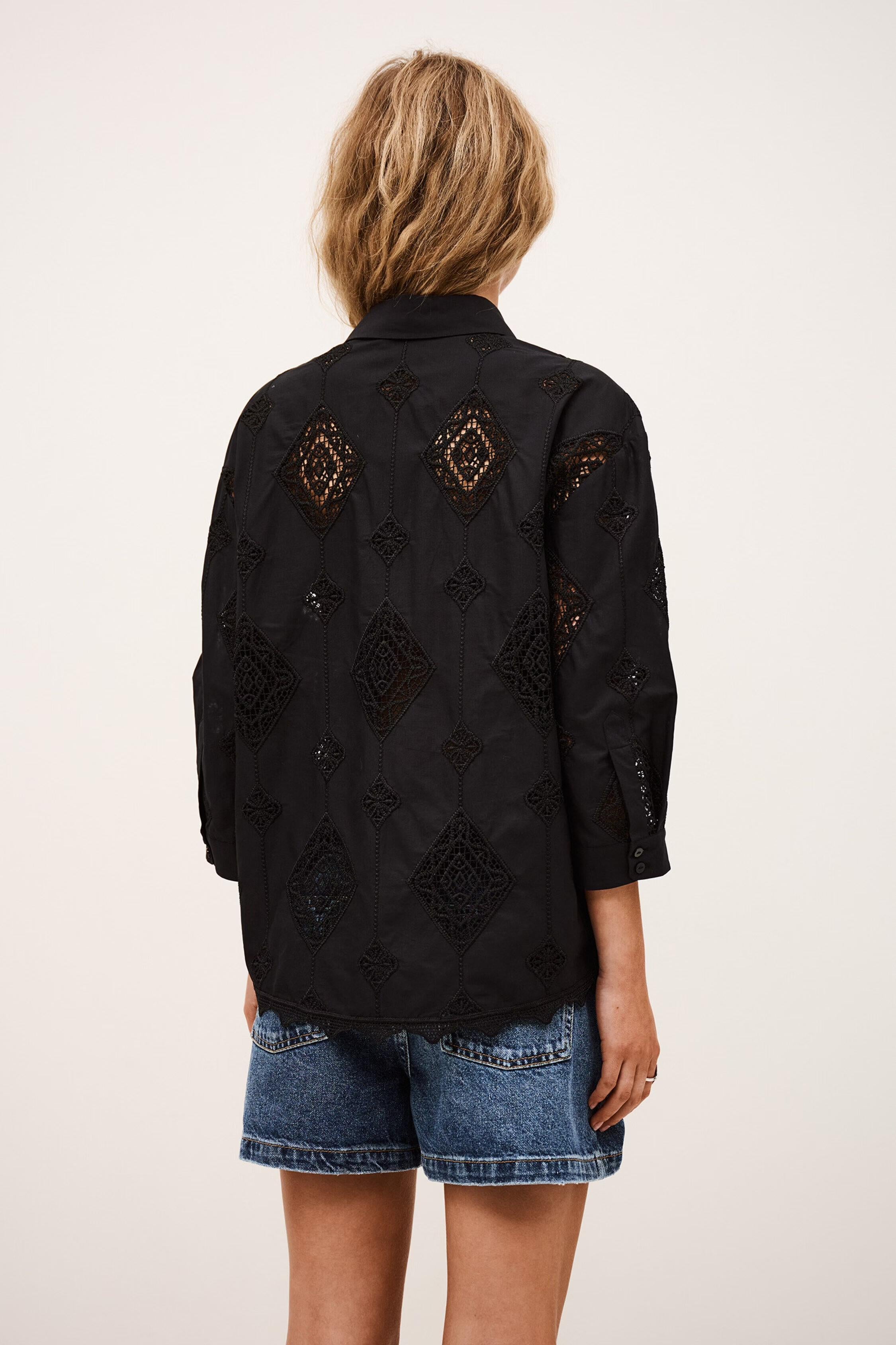3/4-Sleeved Shirt Muriel Black