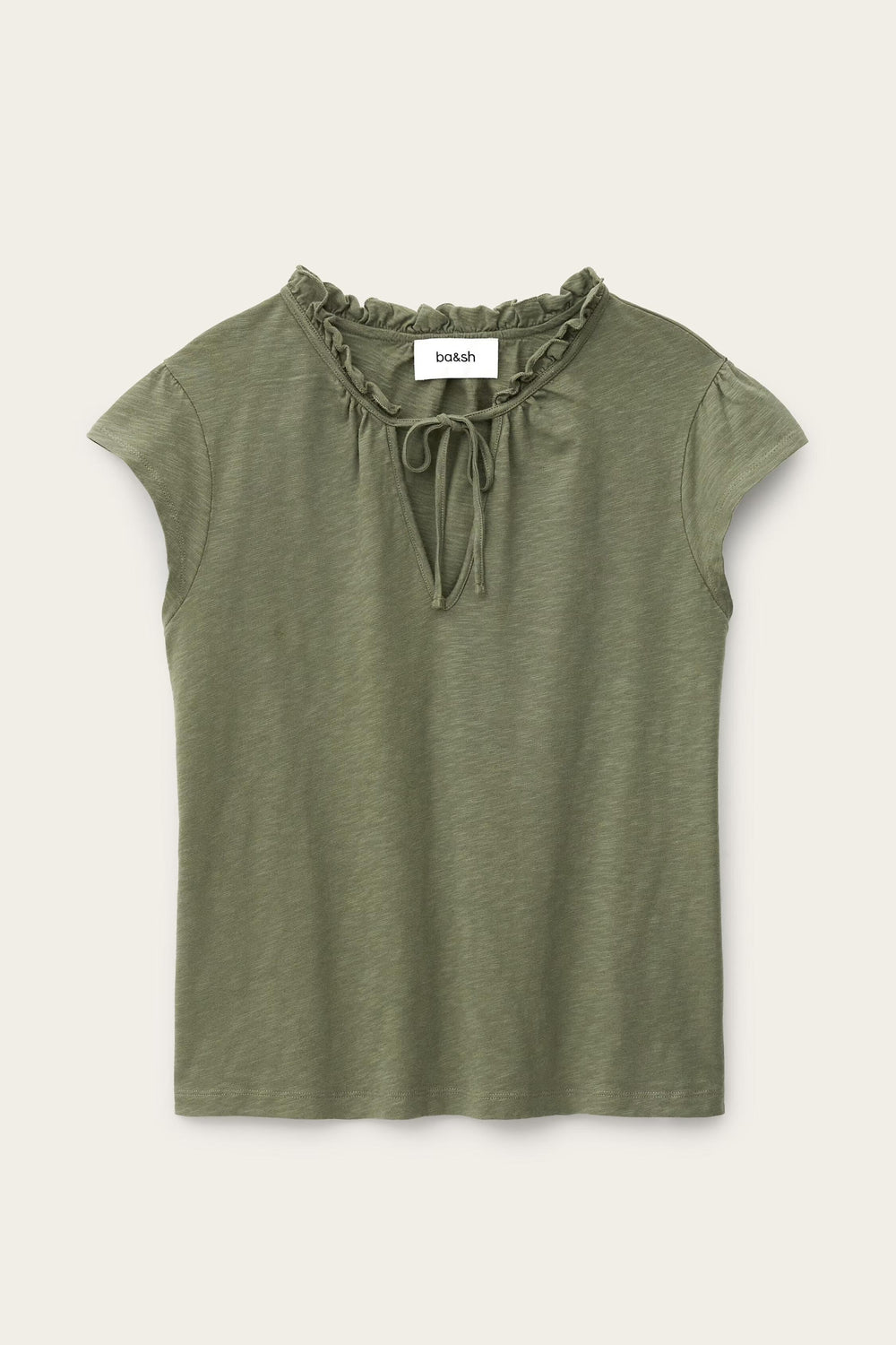 Top With Ruffled Sleeves Very Green