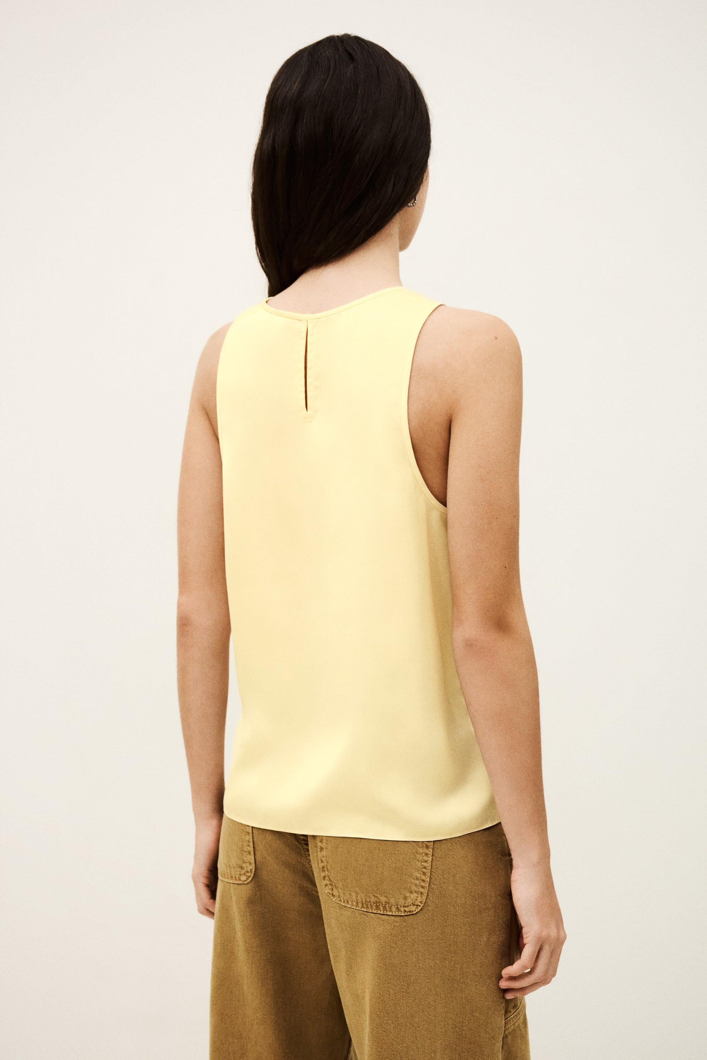 Sleeveless Top Cedi Yellow
