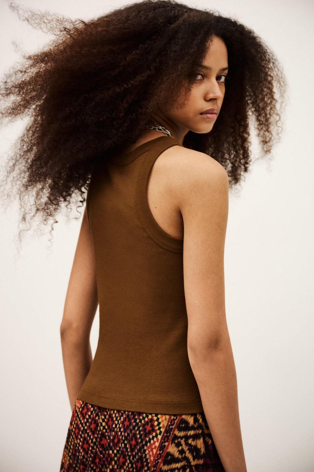 Ribbed Cotton Top Cynda Brown
