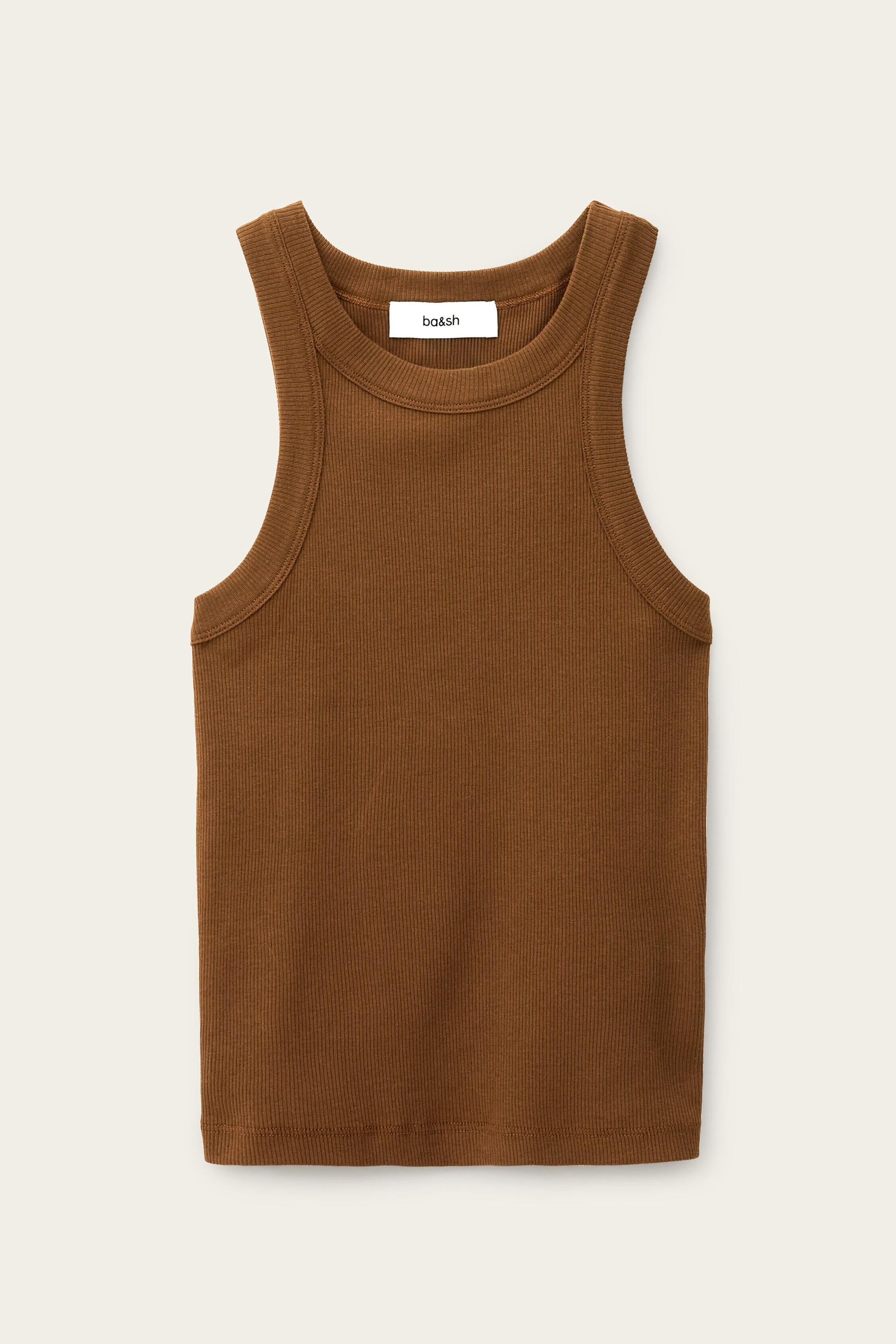 Ribbed Cotton Top Cynda Brown