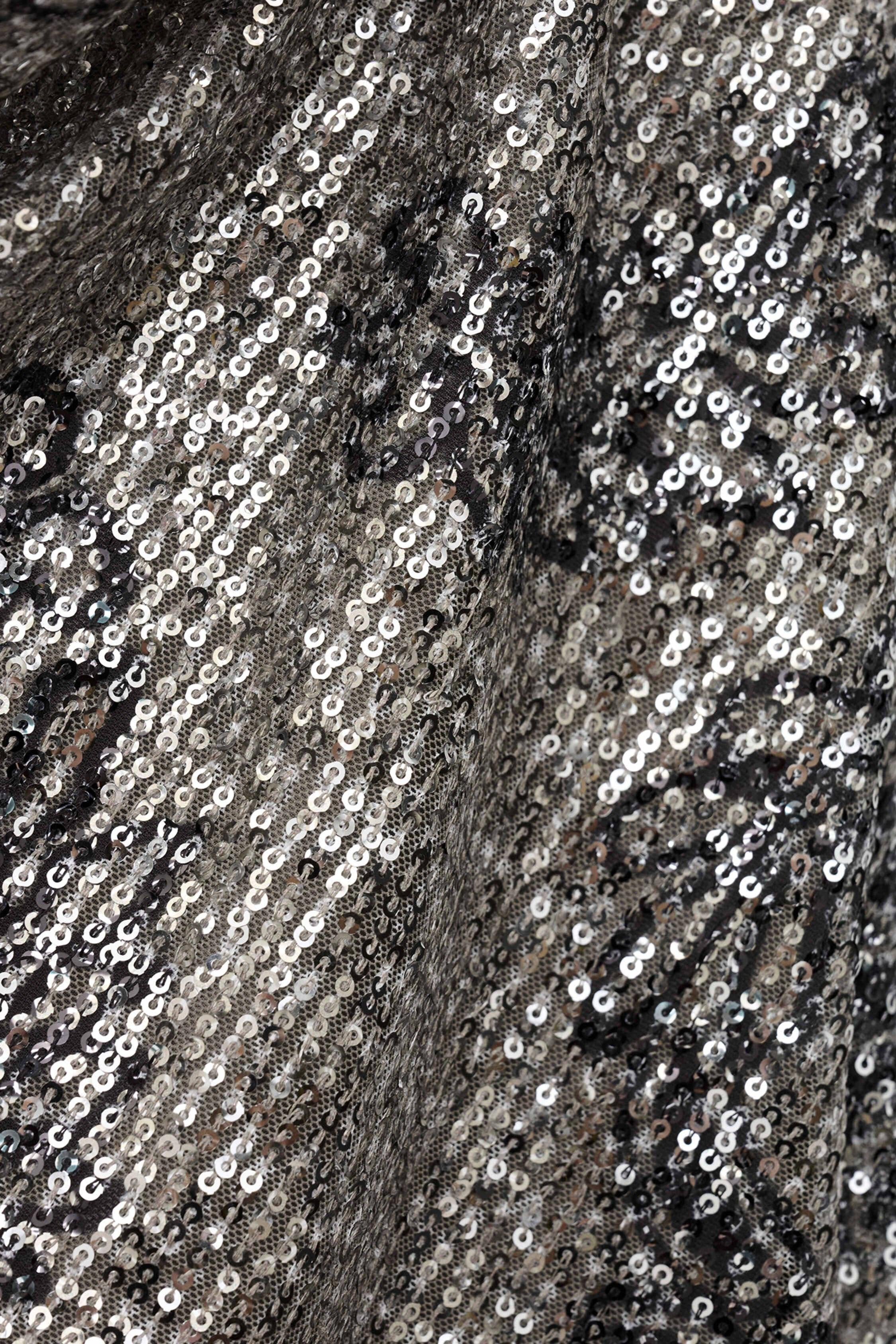 Sequined Scoop-Neck Top Simona Black
