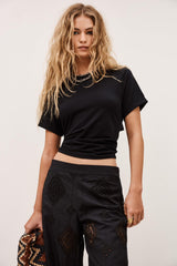 Short-Sleeved T-Shirt Blanca Black