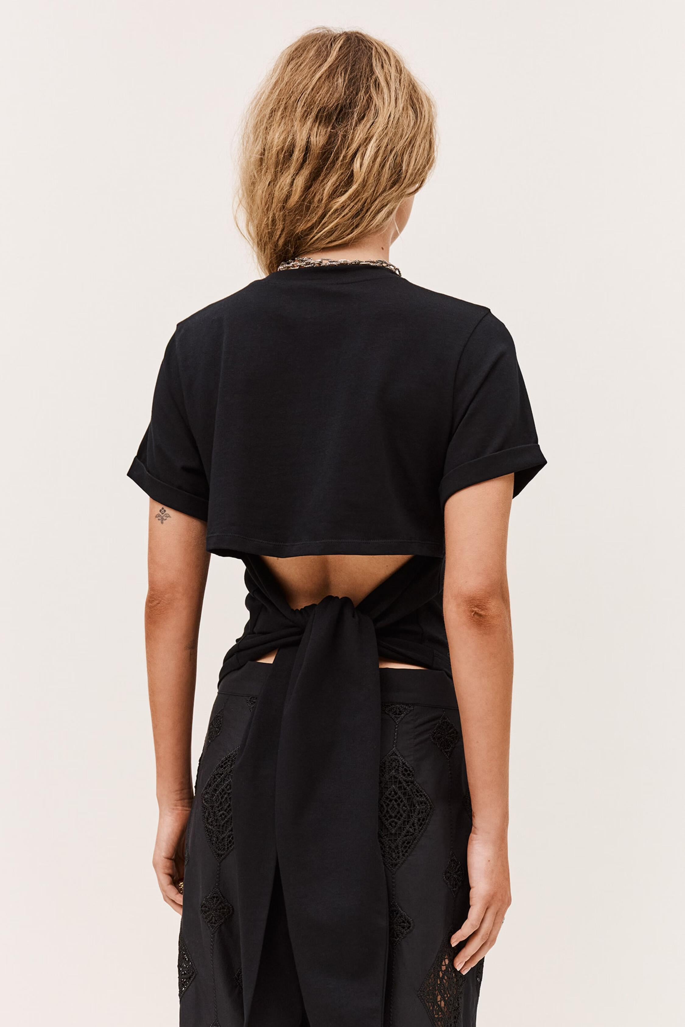 Short-Sleeved T-Shirt Blanca Black