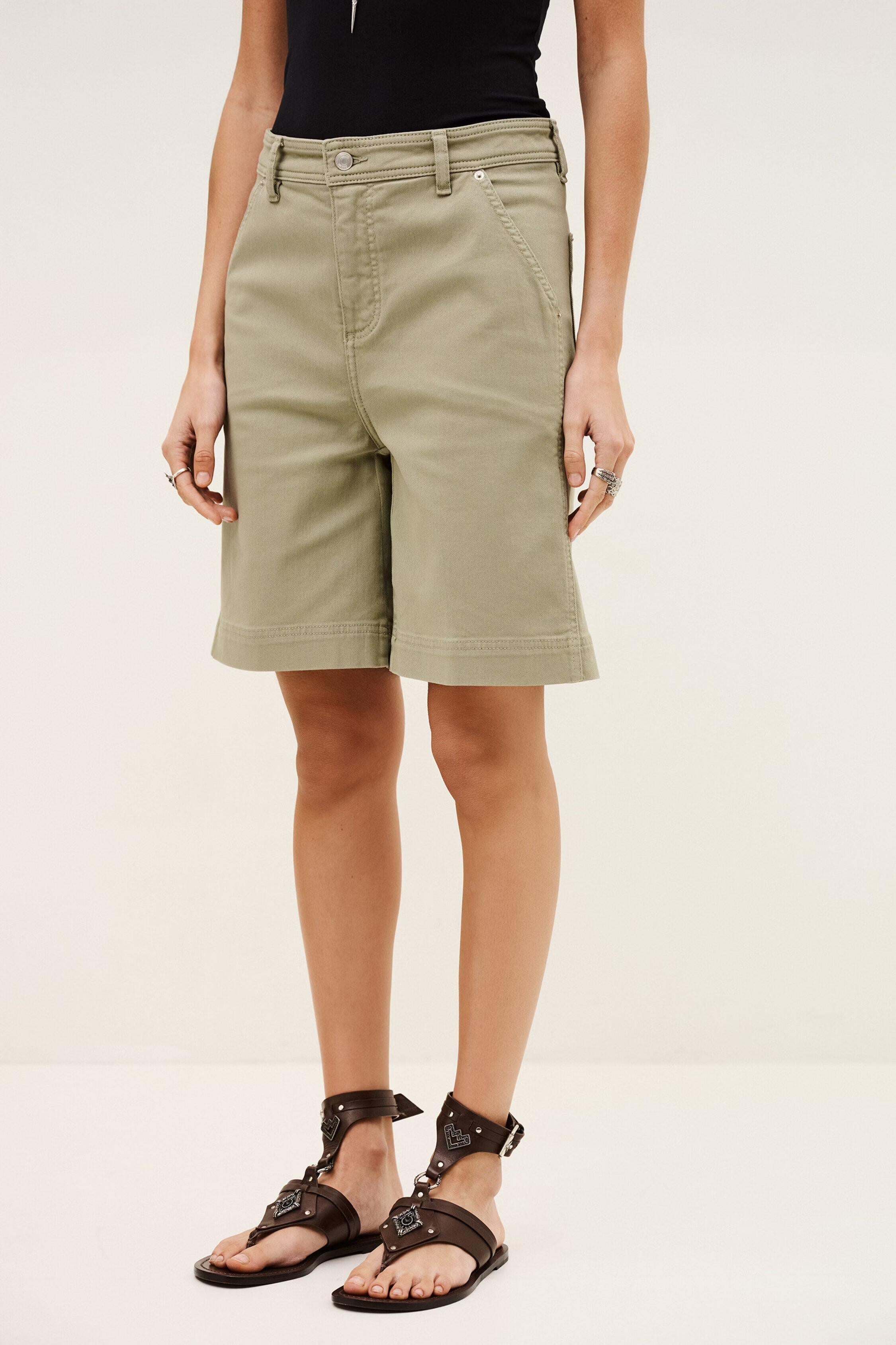 Loose-Fitting Cotton Bermuda Shorts Todd Green