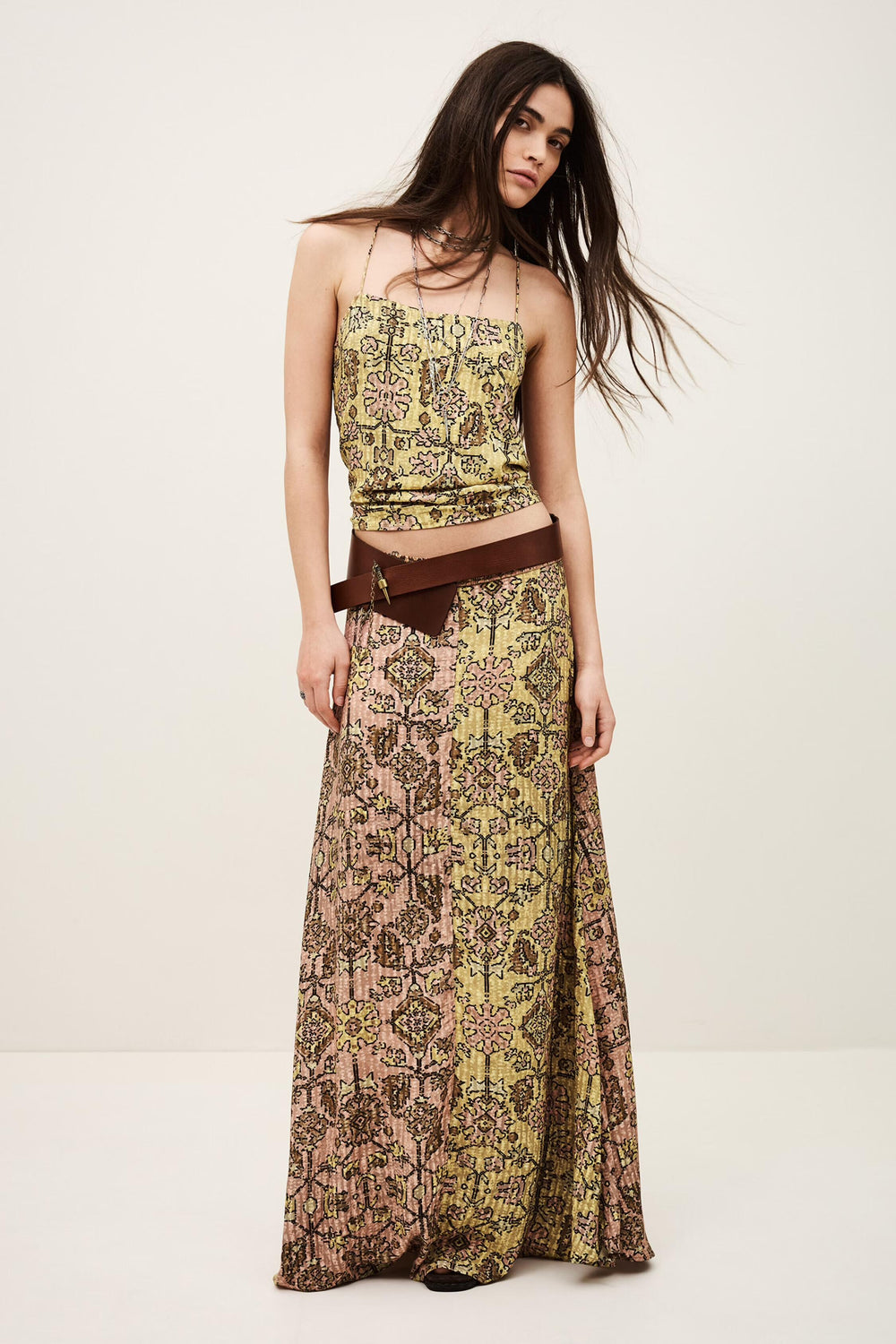 Midi Skirt Pario Yellow
