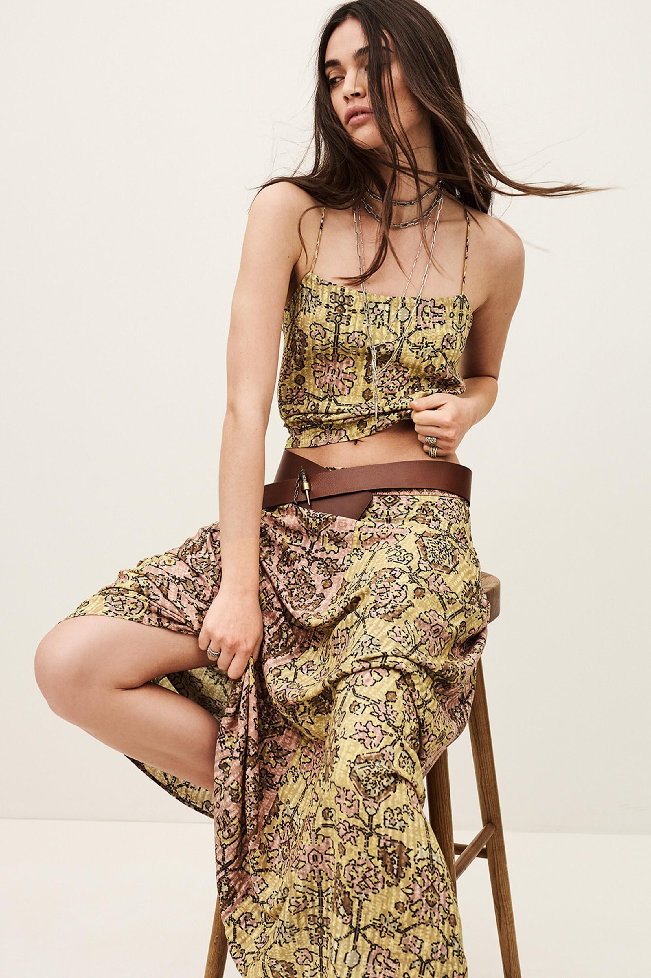 Midi Skirt Pario Yellow