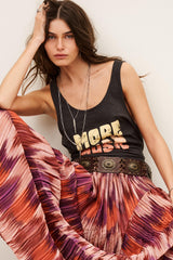 Pleated Midi Skirt Ariette Orange