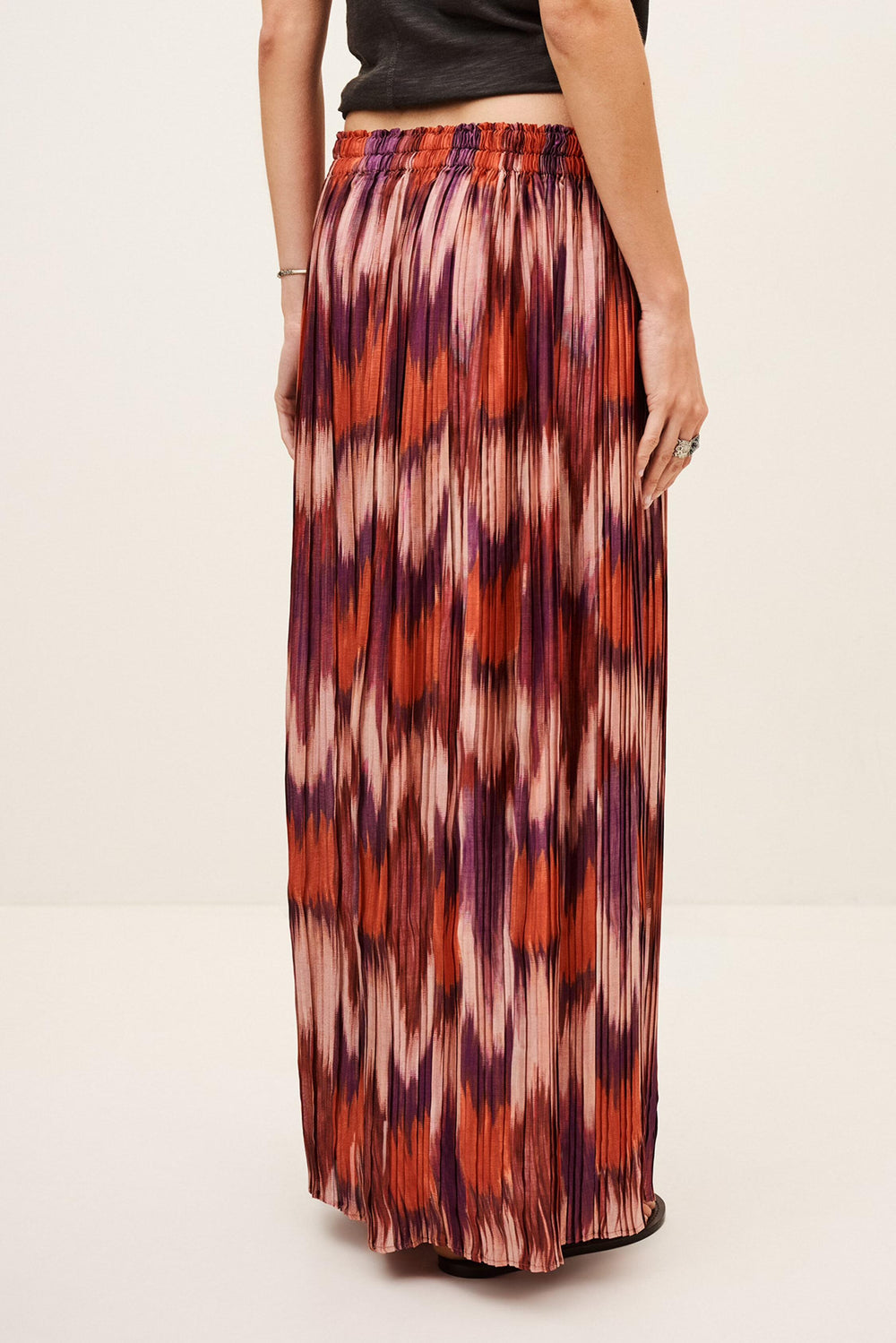 Pleated Midi Skirt Ariette Orange