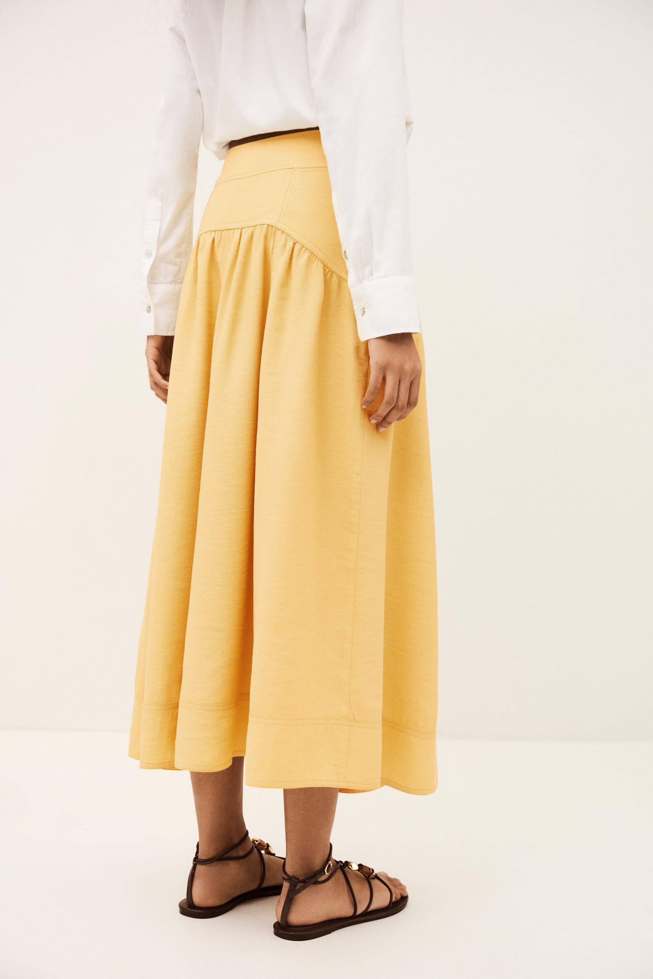 Midi Skirt Donia Yellow