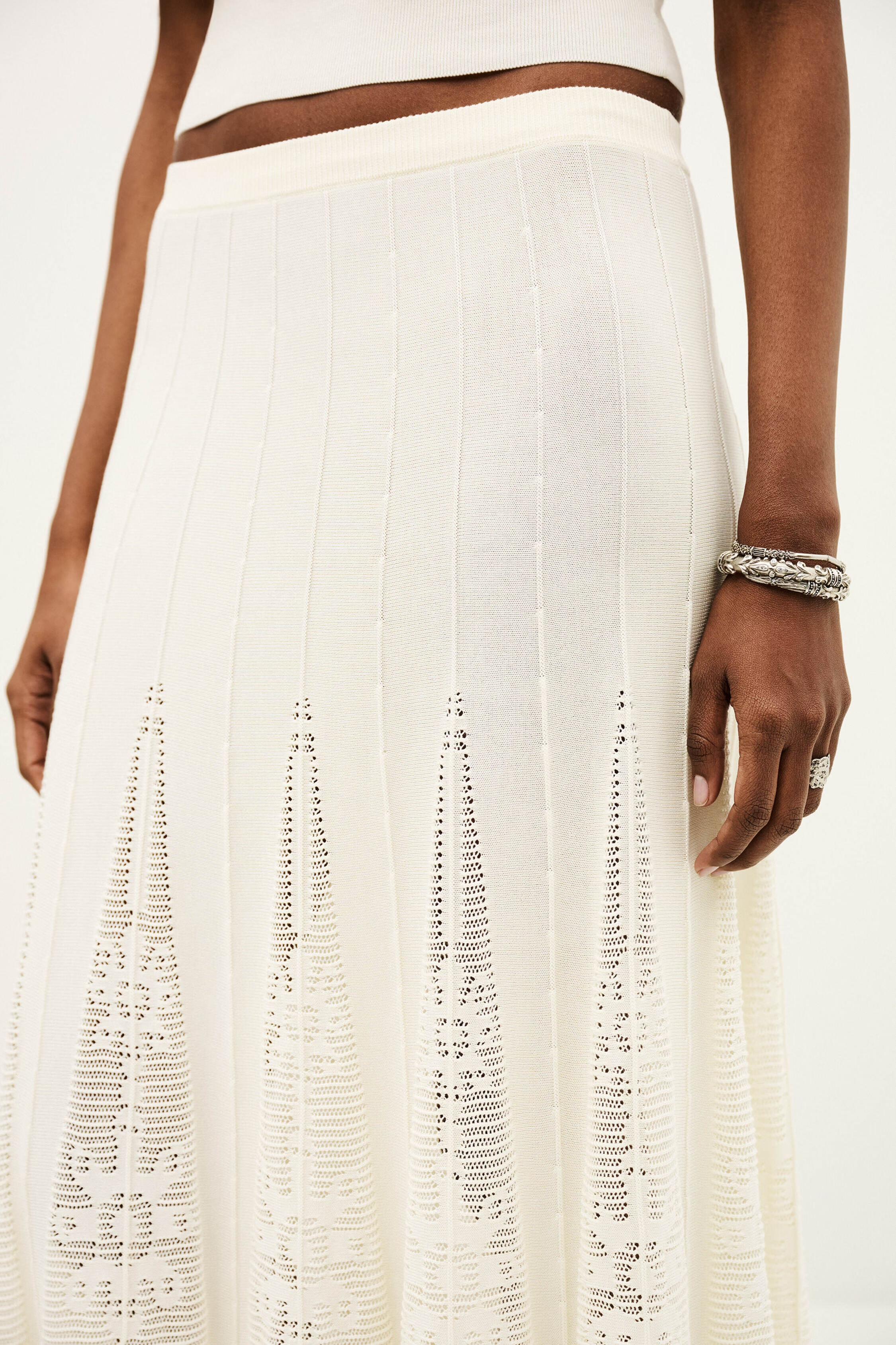 Knit Maxi Skirt Serta Off-White